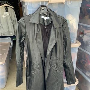 NEW YORK & COMPANY WOMENS LONG COAT W/BELT NWT